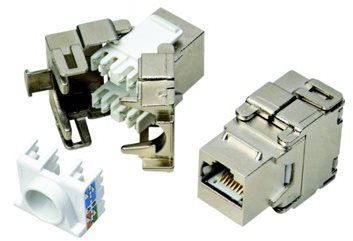 Datacom RJ45 STP CAT6 samorezný SILVER - Keystone - Hlavný obrázok