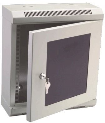Datacom 10" 9U / 140mm, üvegajtós, szürke