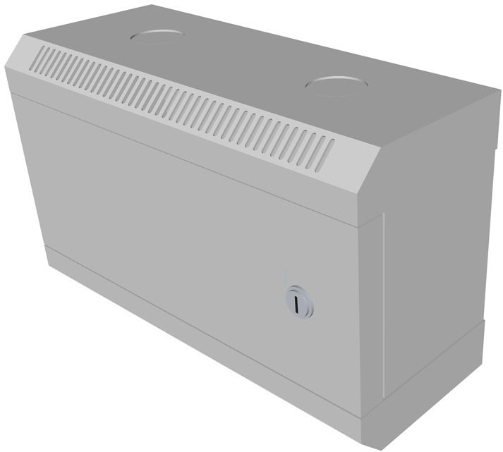 Datacom 10" 4U / 140mm, fémlemez, szürke