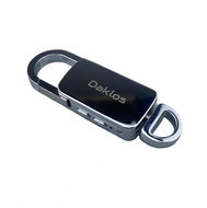 Daklos Durable voice recorder and MP3 player SPYKEY 32 GB metal with carabiner silver - Voice Recorder