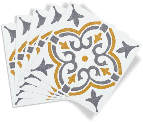 D-c-fix Self-adhesive pvc tiles Jamila gold 6 pcs - Self-Adhesive Decoration - Main image