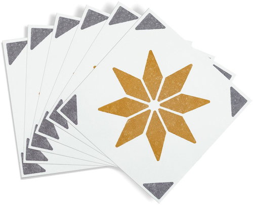 D-c-fix Self-adhesive pvc tiles Alia gold 6 pcs - Self-Adhesive Decoration - Main image