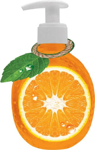 Lara liquid soap with dispenser 375 ml Orange - Liquid Soap - Main image