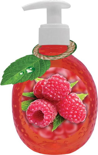 Lara liquid soap with dispenser 375 ml Raspberry - Liquid Soap - Main image