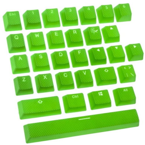 Ducky Rubber Keycap Set, 31 keys, Double-Shot Backlight - green - Replacement Keys - Main image