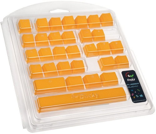 Ducky Rubber Keycap Set, 31 keys, Double-Shot Backlight - orange - Replacement Keys - Main image
