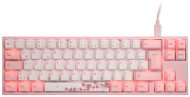 Ducky MIYA Pro Sakura Edition TKL, MX-Blue, ružová LED – biela/ružová  – DE - Herná klávesnica