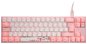 Ducky MIYA Pro Sakura Edition TKL, MX-Red, rózsaszín LED - fehér/rózsaszín - DE - Gamer billentyűzet
