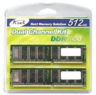 512MB (KIT 2x256MB) DDR 400MHz PC3200 ADATA RETAIL BOX - vhodné pro DualChannel - -