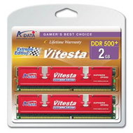 2GB (KIT 2x1GB) DDR 500MHz PC4000 ADATA Extreme Edition Vitesta RETAIL BOX - vhodné pro DualChannel - -