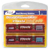 1GB (KIT 2x512MB) DDR 500MHz PC4000 ADATA RETAIL BOX - vhodné pro DualChannel - -