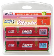 1GB (KIT 2x512MB) DDR2 1000MHz PC8000 ADATA Extreme Edition Vitesta RETAIL BOX - vhodné pro DualChan - -