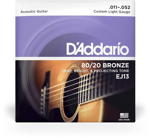 D'Addario EJ13, Bronze Custom Light, 11-52 - Strings - Main image