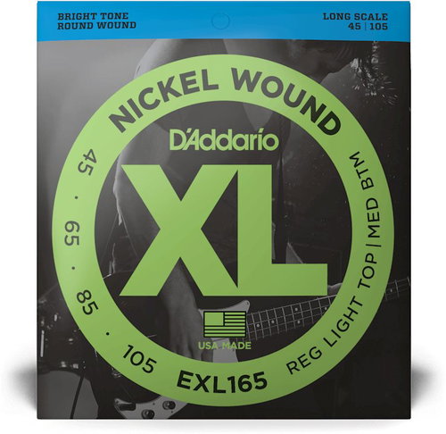 Daddario EXL165, Regular Light Top/Medium Bottom, 45-105 - Strings - Main image