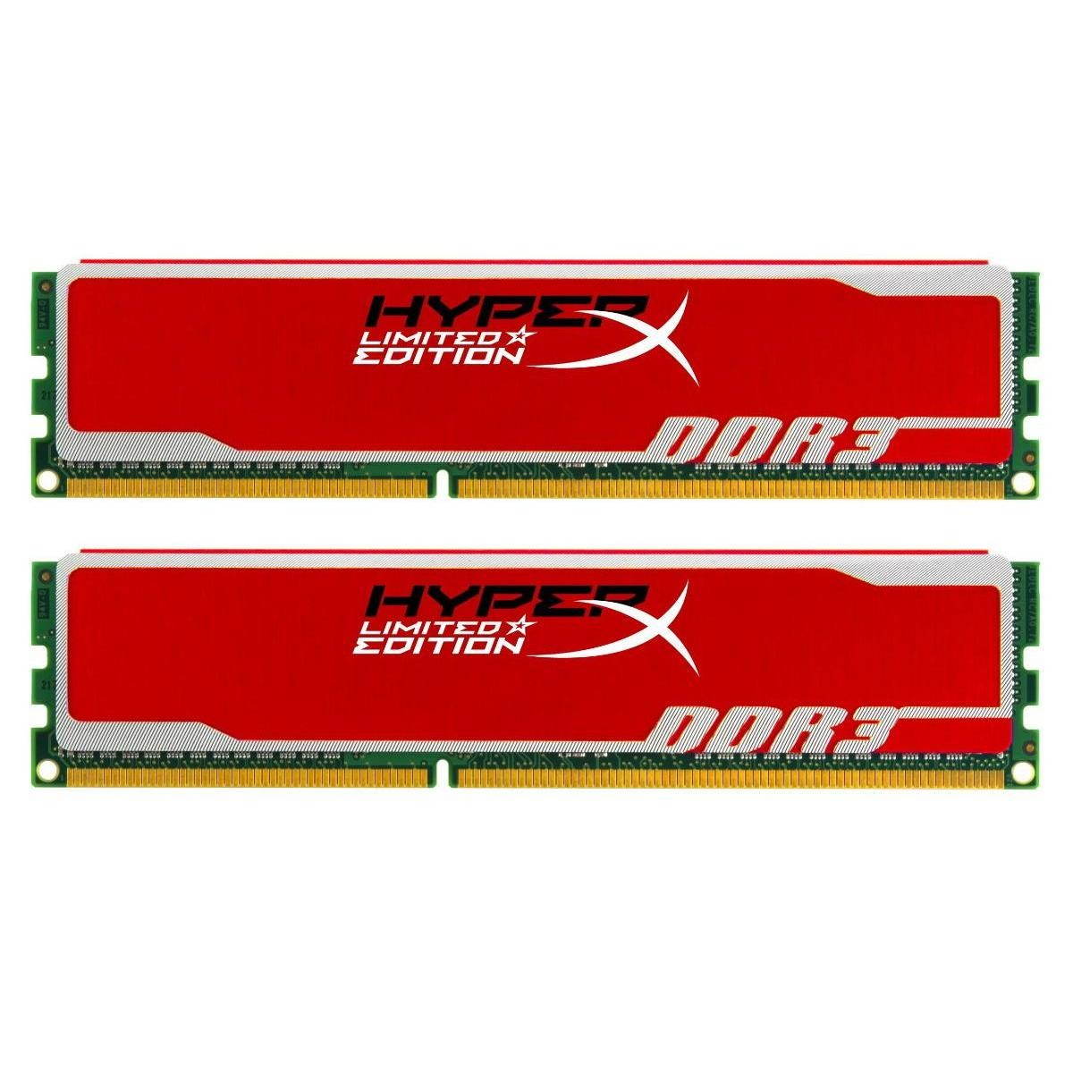 Kingston 8GB KIT DDR3 1600MHz CL9 HyperX blu Edition Red RAM