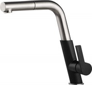 DEANTE Silia stainless steel/black - Sink mixer, pull-out BQS_B730 - Tap