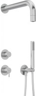 DEANTE Silia stainless steel single lever, mixer Undermount shower set, with fixed shower head NQS - Tap