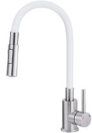 DEANTE Luno sink mixer elastic, stainless steel/white (BOC_W740) - Tap