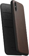 Nomad Folio Leather Case, Brown, iPhone XS Max - Phone Cover