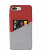 Decoded Leather Back Cover Red/Grey iPhone 8 Plus / 7 Plus / 6s Plus - Handyhülle