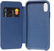 Decoded Leather Slim Wallet iPhone XR kék - Telefon tok