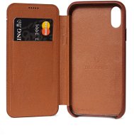 Decoded Leather Slim Wallet Brown iPhone XS Max - Phone Cover