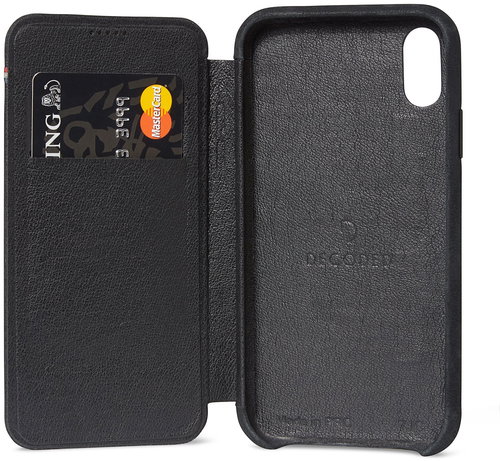 Decoded Leather Slim Wallet Black iPhone XS Max - Phone Cover - Main image