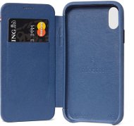 Decoded Leather Slim Wallet Blue iPhone XS Max - Handyhülle
