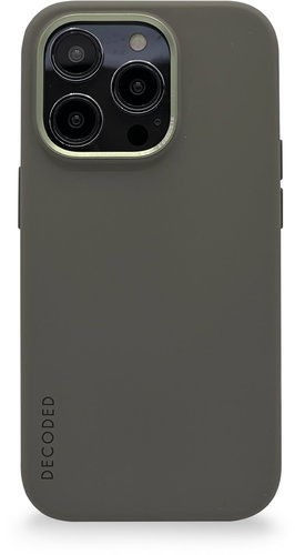 Decoded Silicone Backcover Olive iPhone 14 Pro - Phone Cover - Main image