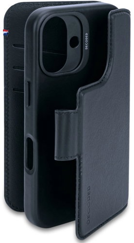 Decoded Leather Detachable Wallet navy iPhone 16 - Phone Case - Main image