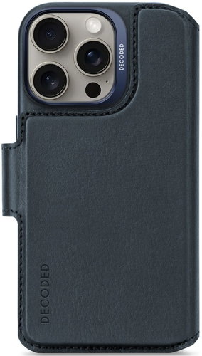 Decoded Leather Detachable Wallet navy iPhone 16 Pro - Phone Case - Main image