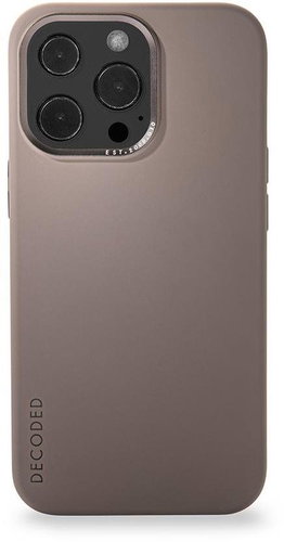 Decoded Silicone BackCover, Dark Taupe - iPhone 13 Pro Max - Phone Cover - Main image
