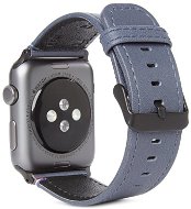 Decoded Leather Strap Blue Apple Watch 44/42mm - Watch Strap