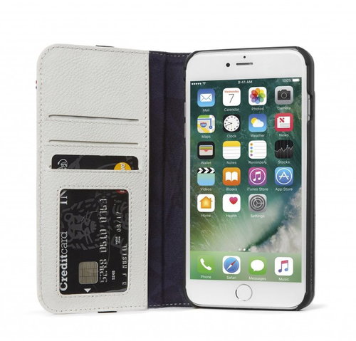 Decorated Leather Case Wallet Case 2 Gray iPhone 8/7/6s - Phone Case - Main image