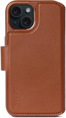 Decoded Leather Detachable Wallet Tan iPhone 15  - Phone Case - Main image
