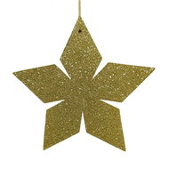 DECOLED Golden star, 2D, 80 cm - Christmas Decoration