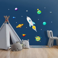 Decoralina – Planety s raketou - Samolepicí fólie