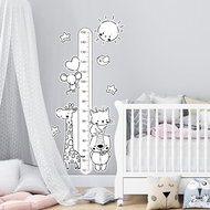 Decoralina – Zvířátka 2 - dětský metr na zeď - Samolepicí fólie