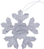 DECOLED Christmas decoration - snowflake, silver, 15 cm - Christmas Decoration