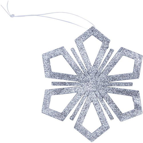 DECOLED Christmas decoration - snowflake, silver, 15 cm - Christmas Decoration - Main image