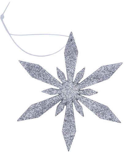 DECOLED Christmas decoration - snowflake, silver, 15 cm - Christmas Decoration - Main image