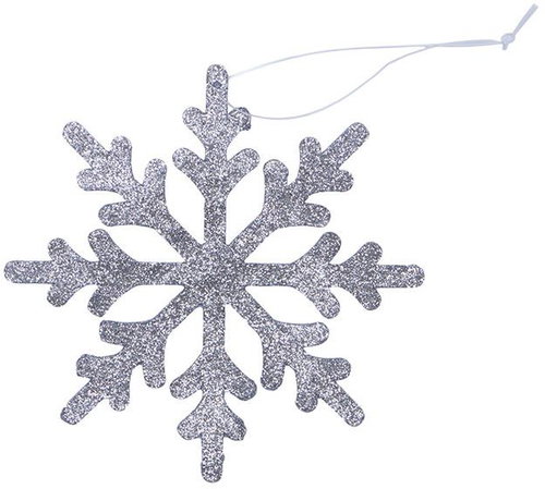 DECOLED Christmas decoration - snowflake, silver, 15 cm - Christmas Decoration - Main image