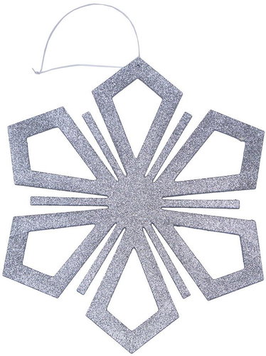 DECOLED Christmas decoration - snowflake, silver, 40 cm - Christmas Decoration - Main image