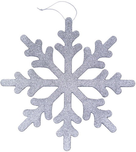 DECOLED Christmas decoration - snowflake, silver, 80 cm - Christmas Decoration - Main image