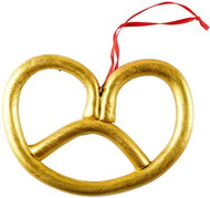 DECOLED Christmas decoration - pretzel, gold, 15 × 11 cm - Christmas Decoration