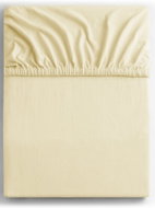DecoKing Cotton elastic sheet Nephrite, cream, 180 x 200 cm - Bedsheet