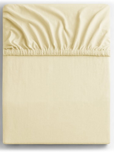 DecoKing Cotton elastic sheet Nephrite, cream, 180 x 200 cm - Bedsheet - Main image