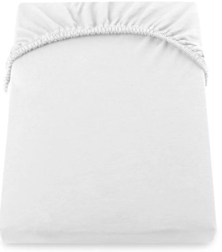 DecoKing Cotton sheet with elastic Amber, white, 180 x 200 cm - Bedsheet - Main image