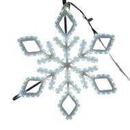 DECOLED LED light snowflake IX, hanging 3D print, diameter 65 cm, icy white - Christmas Lights