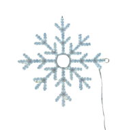 DECOLED LED light snowflake X, hanging 3D print, diameter 85 cm, icy white - Christmas Lights